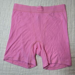 Skims Pink Boxer Cotton Rib Size Medium